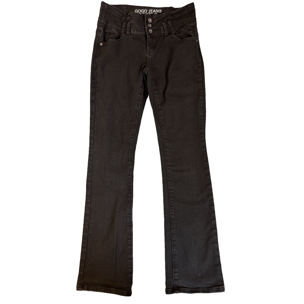 Gogo Jeans Black Flare Pants Y2K Whimsigoth Goth Indie Grunge Women's 9/29